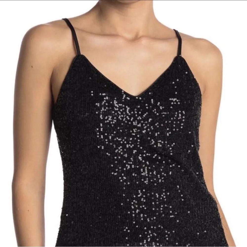 NWOT Ramy Brook black sequin julienne camisole tank top
